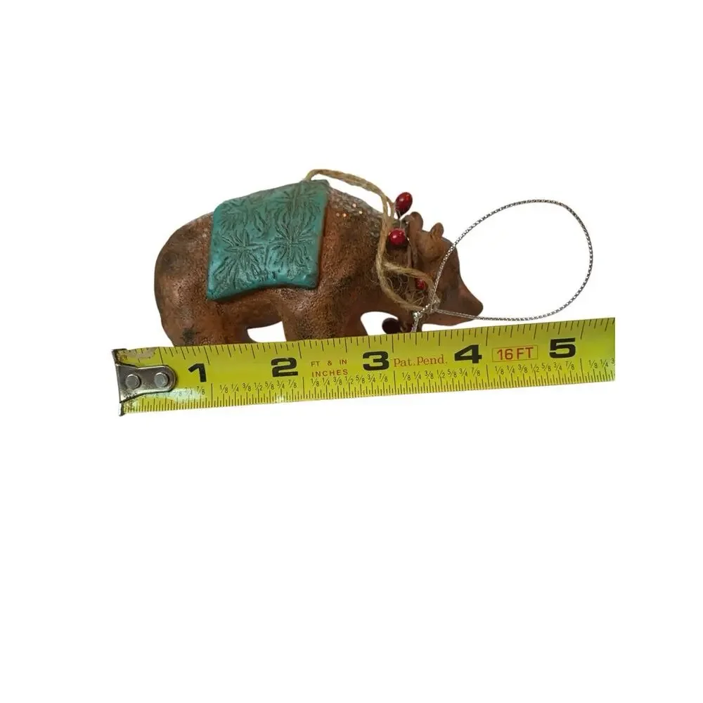 Midwest-CBK Lodge Bear with Blanket‎ Christmas Ornament Resin